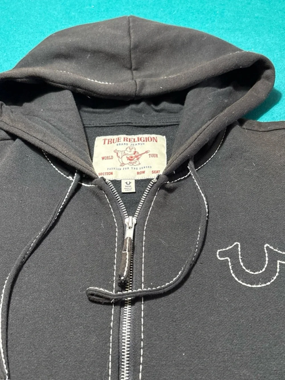 True Religion black hooded